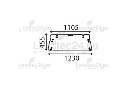 Cab glass assy CNH 83952034